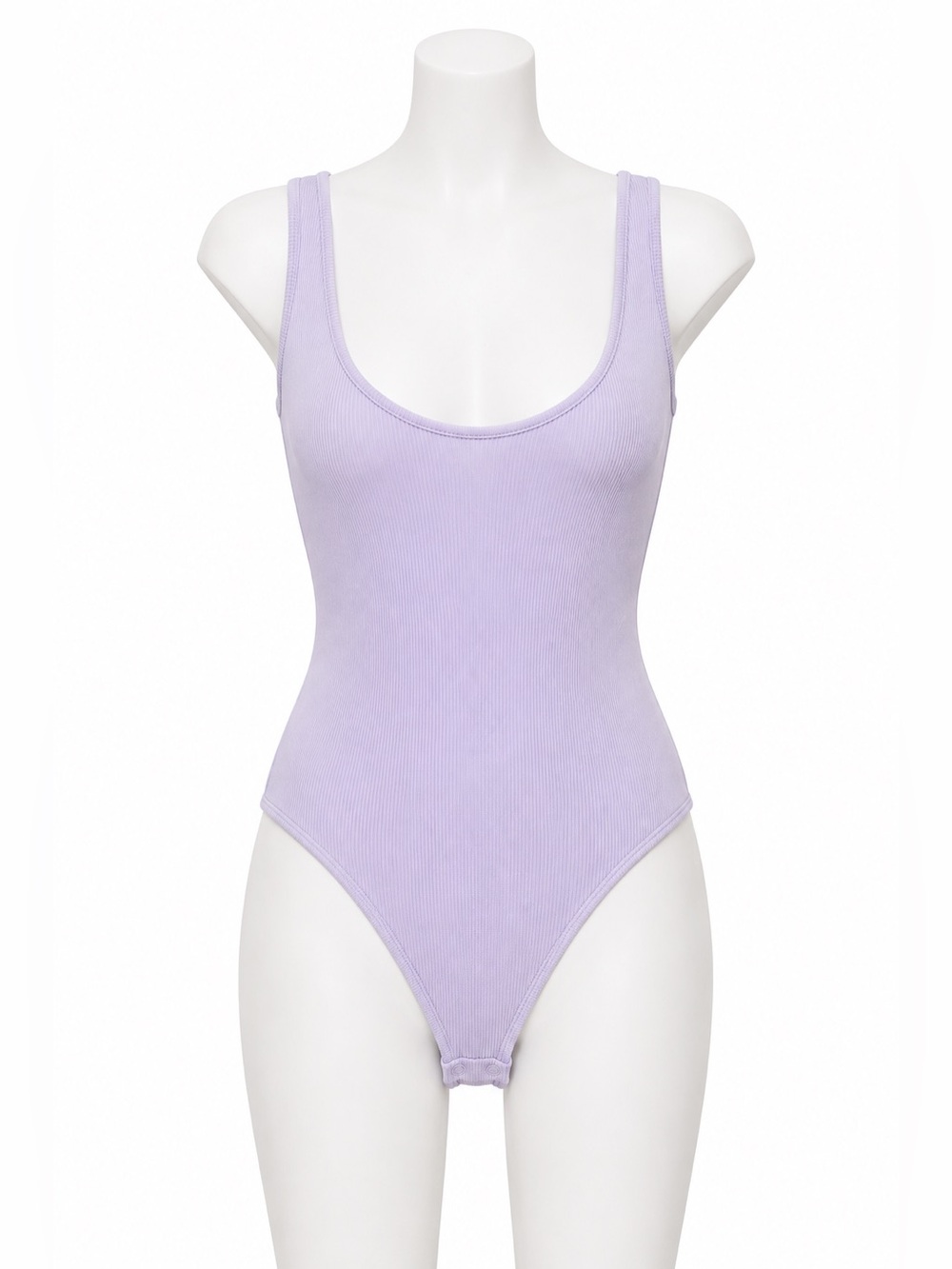 🌸 Second Skin by RD Style Ribbed Bodysuit Lilac L EUC